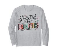 Powered By Daughters Cute Multicolor Heart Letter Design Manga Larga