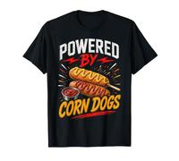 Powered by Funny Corn Dogs Saying Humor Joke Gag Camiseta