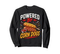 Powered by Funny Corn Dogs Saying Humor Joke Gag Sudadera