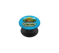 Powered by Gardening and Sunshine Funny PopSockets PopGrip Adhesivo