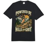 Powered by Hills and Grit Trail Running Comfort Colors Adult Heavyweight T-Shirt