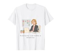 Powered by Iced Coffee & Deadlines - Female Entrepreneur Camiseta
