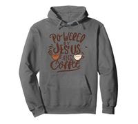 Powered by Jesus and Coffee Christian Faith Men Women Kids Sudadera con Capucha