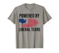 Powered by Liberal Tears Flag Anti Liberal Make Liberals Cry Camiseta