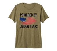 Powered by Liberal Tears Flag Anti Liberal Make Liberals Cry Camiseta Premium