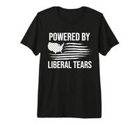 Powered by Liberal Tears Flag Anti Liberal Make Liberals Cry Camiseta Premium