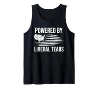 Powered by Liberal Tears Flag Anti Liberal Make Liberals Cry Camiseta sin Mangas