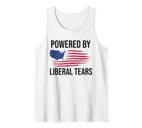 Powered by Liberal Tears Flag Anti Liberal Make Liberals Cry Camiseta sin Mangas