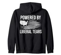 Powered by Liberal Tears Flag Anti Liberal Make Liberals Cry Sudadera con Capucha