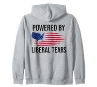 Powered by Liberal Tears Flag Anti Liberal Make Liberals Cry Sudadera con Capucha