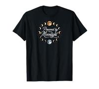 Powered by Moonlight Moon Phases Celestial Lunar Design Camiseta