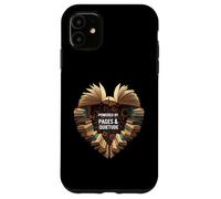 Powered by Pages & Quietude Book Lover Reading Heart Carcasa para iPhone 11