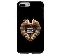 Powered by Pages & Quietude Book Lover Reading Heart Carcasa para iPhone 7 Plus/8 Plus