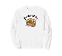Powered by Pancakes Breakfast Energy Funny Design tee Pop!! Sudadera