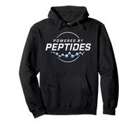 Powered by Peptides Stack Biohacker Fitness Envejecimiento Gym Bro Sudadera con Capucha