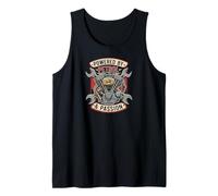 Powered by Petrol & Passion VTwin Engine Motorcycle Mechanic Camiseta sin Mangas