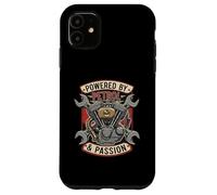 Powered by Petrol & Passion VTwin Engine Motorcycle Mechanic Carcasa para iPhone 11