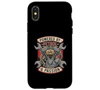 Powered by Petrol & Passion VTwin Engine Motorcycle Mechanic Carcasa para iPhone X/XS