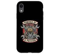Powered by Petrol & Passion VTwin Engine Motorcycle Mechanic Carcasa para iPhone XR