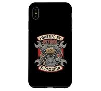 Powered by Petrol & Passion VTwin Engine Motorcycle Mechanic Carcasa para iPhone XS MAX