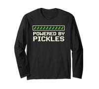Powered by Pickles Funny Pickle Design Manga Larga