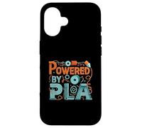 Powered by PLA 3D Printer Filament Maker Enthusiast Carcasa para iPhone 16
