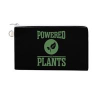 Powered by Plants - Monedero portátil de lona para hombres y mujeres, Estilo:, Talla única, Bolsa para monedas