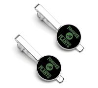 Powered by Plants - Pinzas de corbata para hombre, para corbata, para regalos de boda, negocios, 5,5 x 2,2 cm, 5.5x2.2cm, aleación, No es una piedra preciosa
