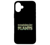Powered by Plants Vegan Lifestyle Botanical Design Carcasa para iPhone 16 Plus
