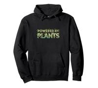 Powered by Plants Vegan Lifestyle Botanical Design Sudadera con Capucha