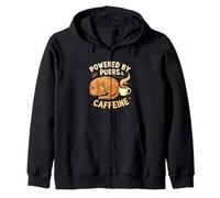 Powered by Purrs & Caffeine Cat Lover Coffee Design Sudadera con Capucha