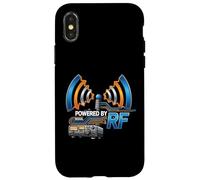 Powered by RF Radio Communication Signal Tech Carcasa para iPhone X/XS