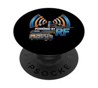 Powered by RF Radio Communication Signal Tech PopSockets PopGrip Adhesivo