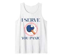 Powered by Spin & Bad Decisions Funny Retro Table Tennis Camiseta sin Mangas