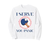 Powered by Spin & Bad Decisions Funny Retro Table Tennis Sudadera