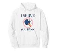 Powered by Spin & Bad Decisions Funny Retro Table Tennis Sudadera con Capucha