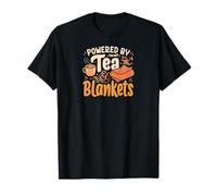 Powered By Tea and Blankets Cozy Relaxation Design Camiseta