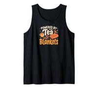 Powered By Tea and Blankets Cozy Relaxation Design Camiseta sin Mangas