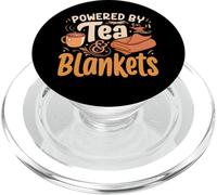 Powered By Tea and Blankets Cozy Relaxation Design PopSockets PopGrip para MagSafe