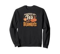 Powered By Tea and Blankets Cozy Relaxation Design Sudadera