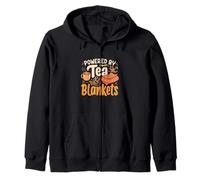 Powered By Tea and Blankets Cozy Relaxation Design Sudadera con Capucha