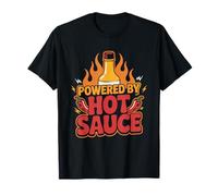 Powered Hot Sauce Spicy Food Artisan Vintage Badge Power Camiseta