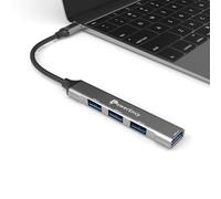 PowerEnvy Hub USB, adaptador USB C a USB, concentrador de datos multipuerto con 4 puertos USB (3 USB 2.0 y 1 USB 3.0), puerto de transferencia de datos USB de 5 Gbps para MacBook, iPad Pro/Air, XPS,
