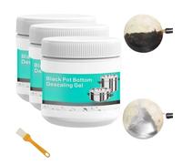 Powerful Burnt Residue Remover Paste for Cookware, Heavy Duty Degreaser Pastes, Kitchen Cleaner with Gloves and Brush, for All Cookware Material (3)
