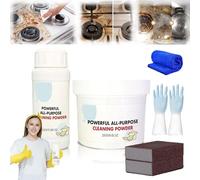 Powerful Kitchen All-Purpose Powder Cleaner, Household Multifunctional Strong Cleaning Agent, Kitchen Foam Cleaner, Stubborn Stains Cleaner, Foam Rust Remover (110g+250g)