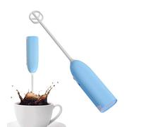 Powerful Milk Frother Wand -Electric Milk Foam Maker With Stainless Steel Whisk, Battery Operated Drink Mixer For Protein Powder, Easy Clean Portable Frother & Hand Whisk - For Latte Cappuccino