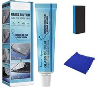 Powerful Oil Film Removal Cream,Windshield Cleaner,Car Window Glass Oil Film Remover,Glass Polishing Paste for Cars,with Sponge and Cloth (2)