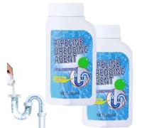 Powerful Pipe Dredging Agent, Drain Clog Remover, Pipeline Dredging Agent For Kitchen And Toilet Pipelines, Multi-Purpose Pipe Cleaner, Safe For All Pipes, Eco-Friendly & Highly Effective (2 pcs)