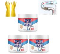 Powerful Pipe Dredging Agent, Drain Unblocker, 2025 New Drain Cleaner, Pipeline Dredging Agent for Kitchen, Bathroom, Sink Declogger, Kitchen Sink Drain and Pipe Cleaner (3Pcs)