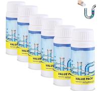 Powerful Sink & Drain Cleaner, Wild Sink and Drain Unblocker, Unclogging Cleaner, Pipe Dredge Agent, for Kitchen and Toilet Pipelines (6pcs)
